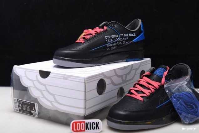 Rep TBkick Jordan 2 DJ4375-004 Black SP Off-White Retro Blue Low 0815